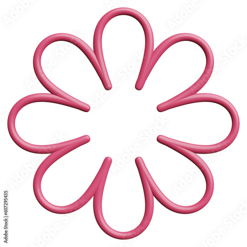 Wallpaper Mural 3D Retro Y2K Element 5 Flower Torontodigital.ca