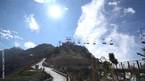 cable car ride on the mountain