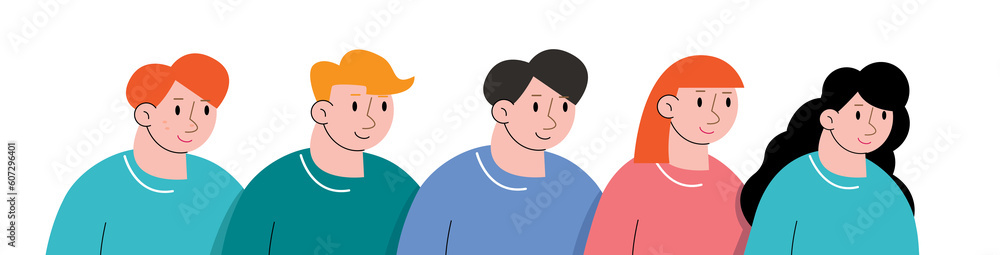 group of people avatar cartoon	
