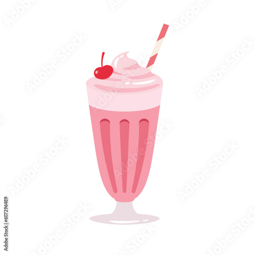 milkshake design vector flat isolated illustration