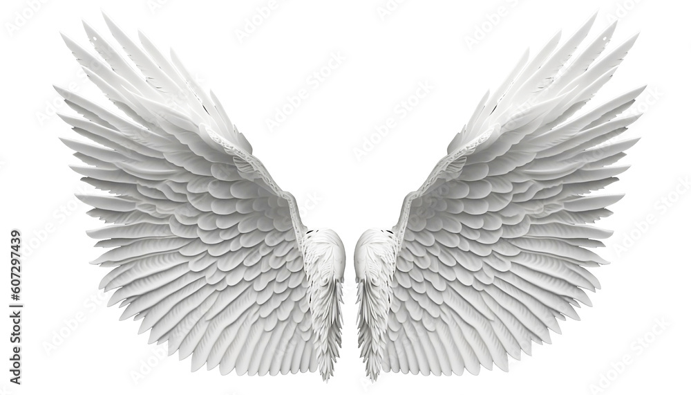 Naklejka premium angel wings isolated AI generative