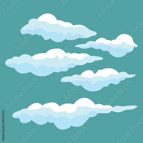Cloud Icon Set Design, Vector Symbol Template Illustration
