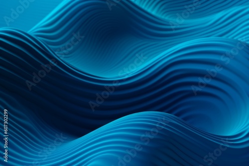 Blue wave background curve. Generate AI
