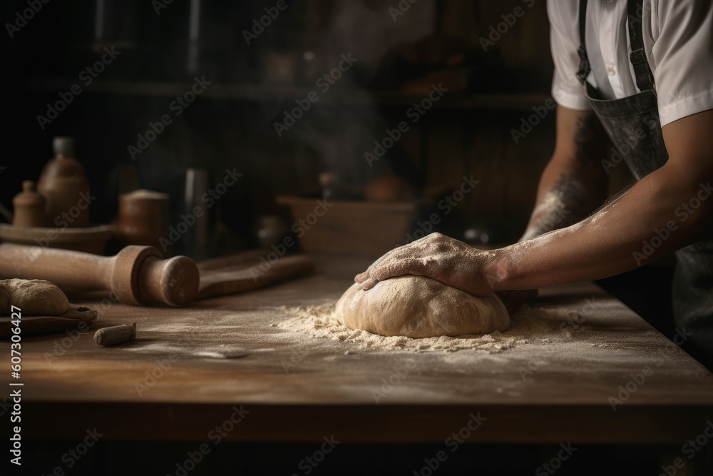 Dough bakery bread. Generate Ai