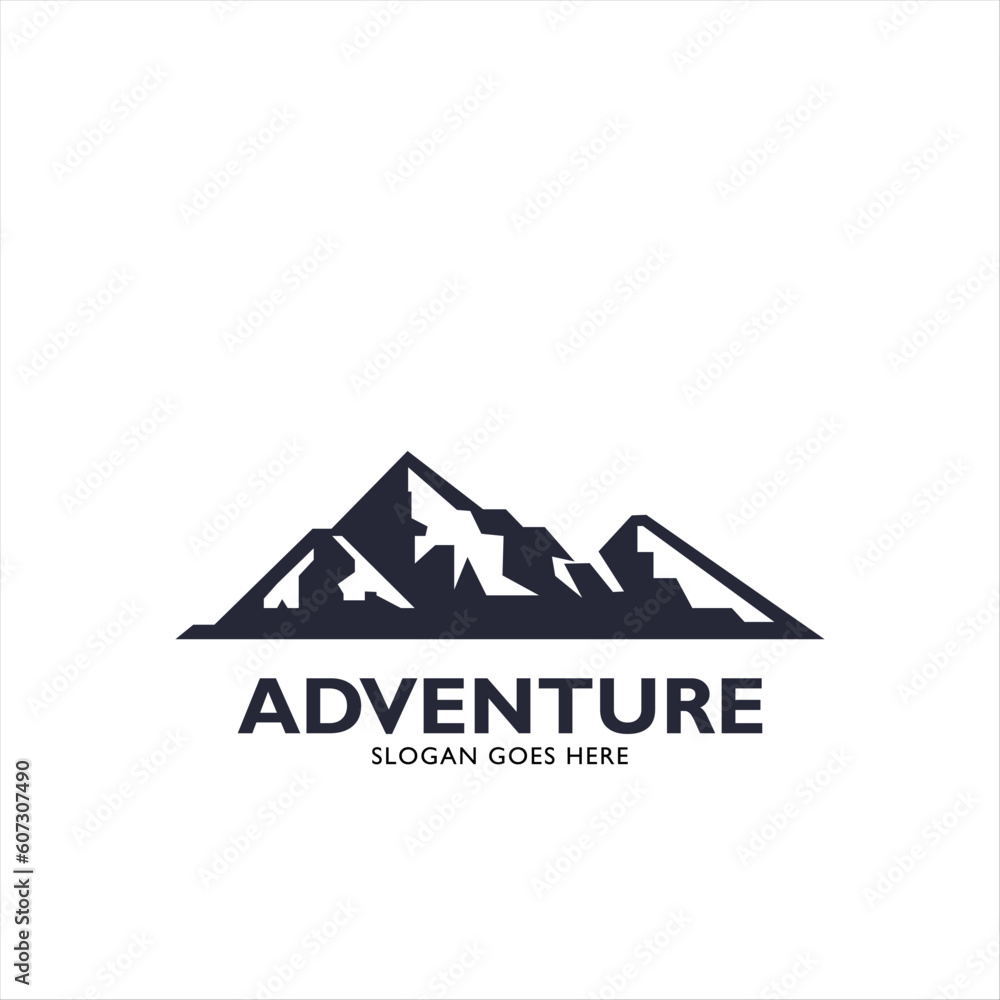 vector logo black mountain, adventure, forest, outdoor vector vector logo black mountain, adventure, forest, outdoor vector