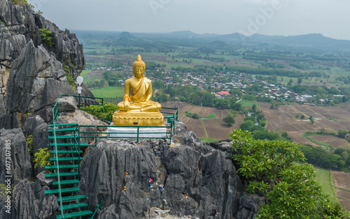 Buddha statue on top of the mountain.
