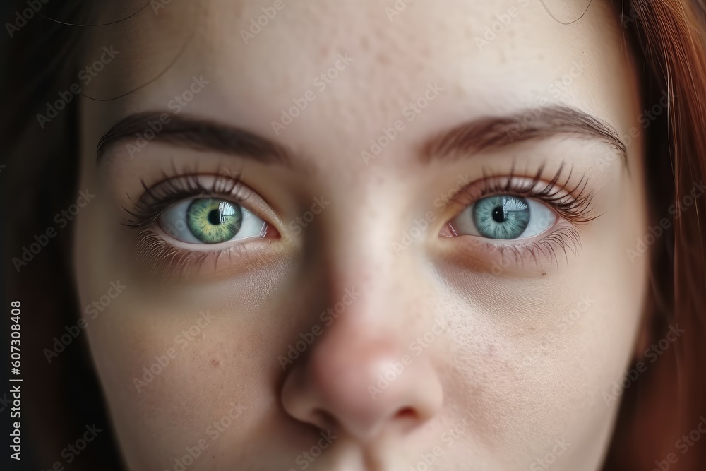 Eyes heterochromia girl. Generate Ai Eyes heterochromia girl. Generate Ai