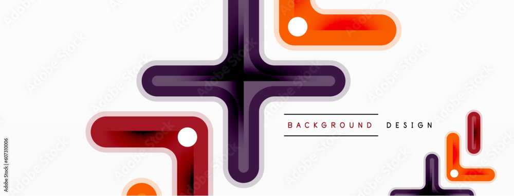 Fototapeta premium Cross line background minimal geometric template. Design for wallpaper, banner, background, landing page, wall art, invitation, prints, posters