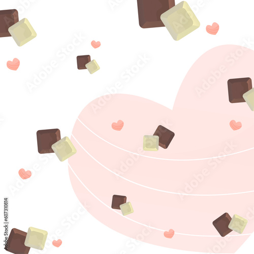 Chocolate illustration background template