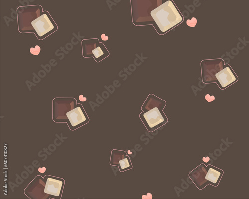 Chocolate illustration background template