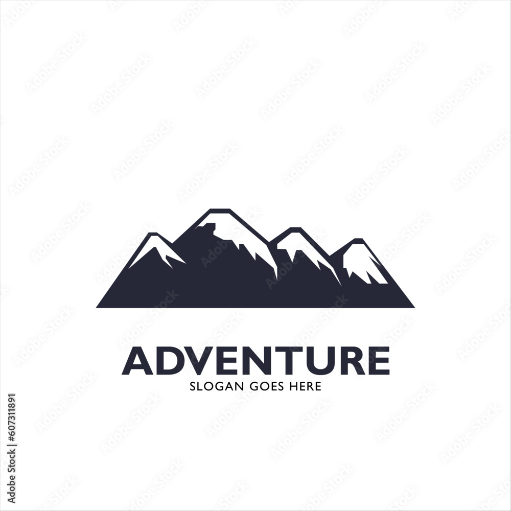 vector logo black mountain, adventure, forest, outdoor vector vector logo black mountain, adventure, forest, outdoor vector