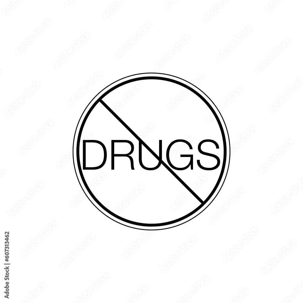 No drugs icon isolated on transparent background No drugs icon isolated on transparent background
