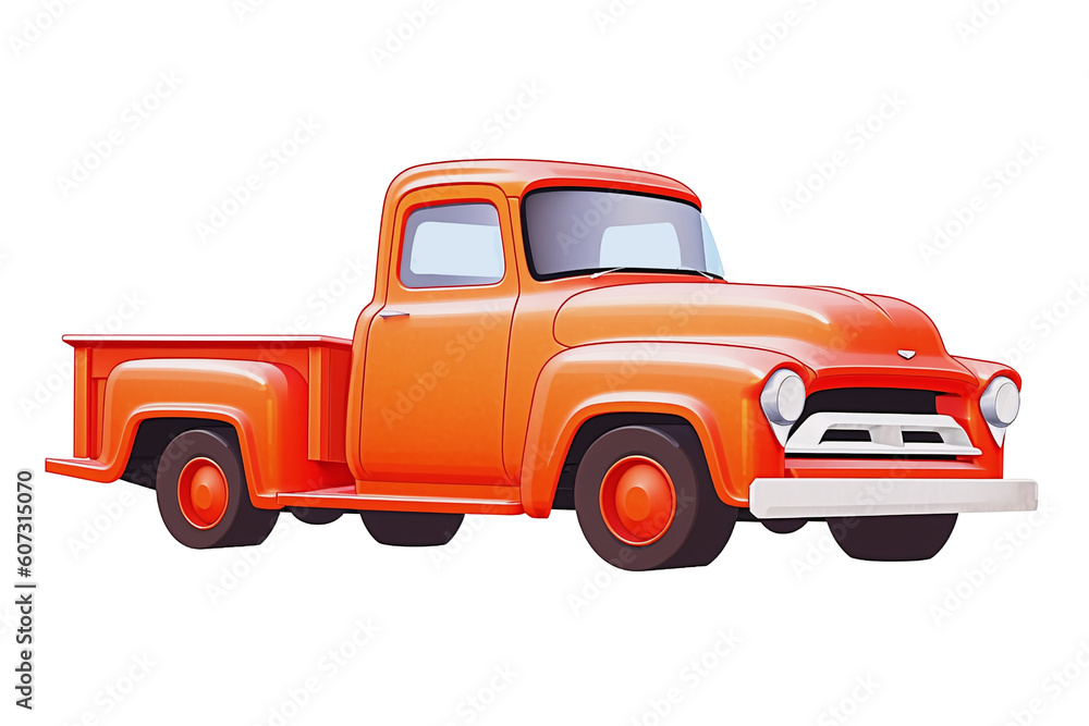 red truck isolated