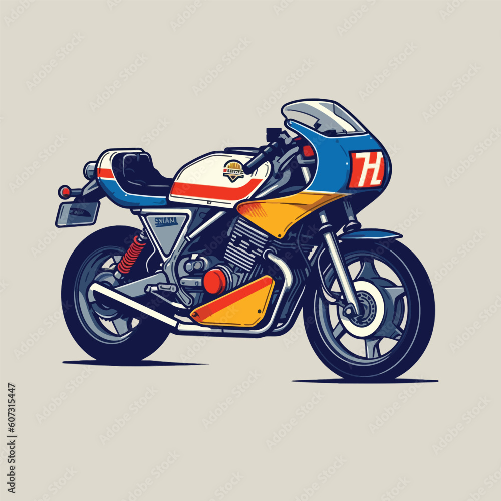 Sports motorbike icon cartoon style Vector illustration isolated on a light background. Sports motorbike icon cartoon style Vector illustration isolated on a light background.