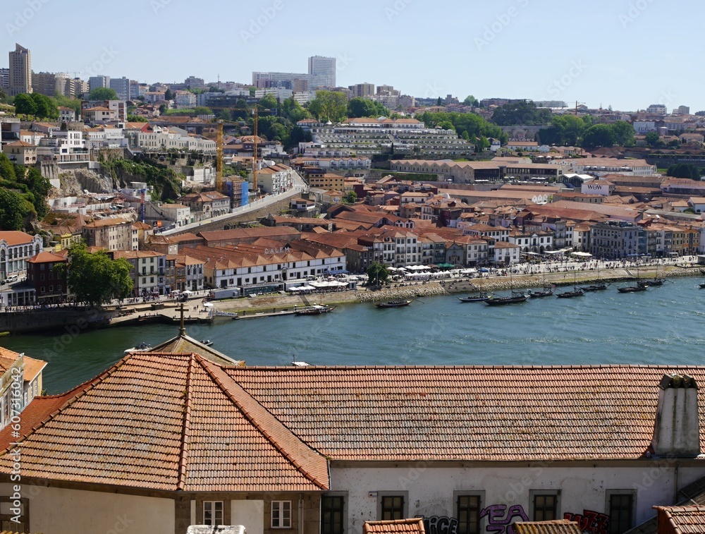 Porto city and Douro river view
