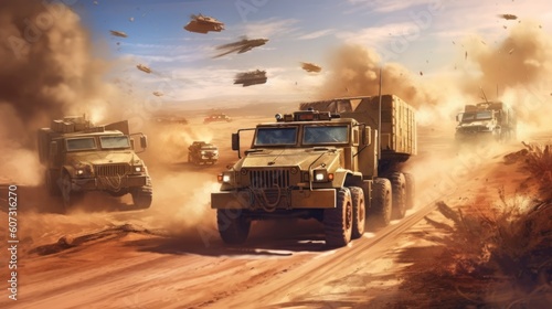 Military Cover The Convoy Game Artwork