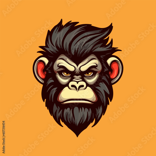 Elvis monkey head mascot logo illustration photo