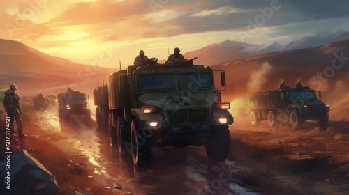 Military Cover The Convoy Game Artwork