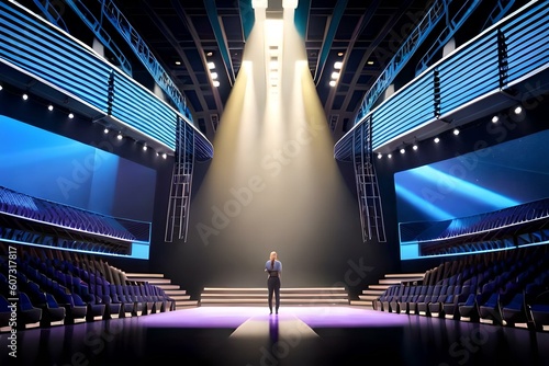 stage with spotlight