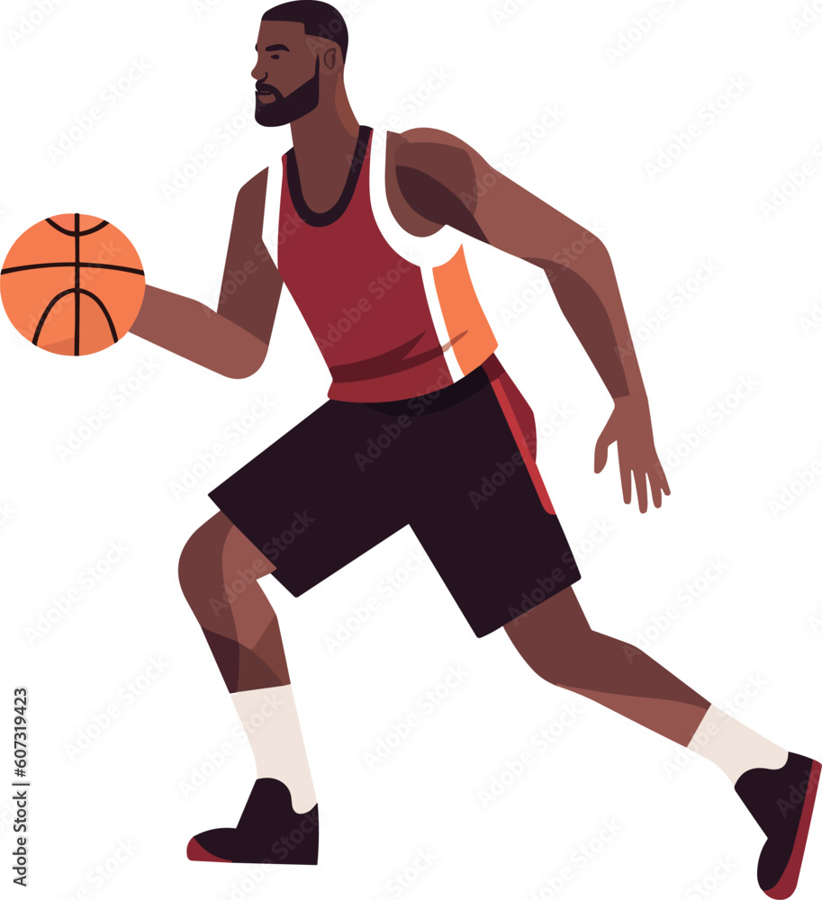 Vector basketball player illustration style Vector basketball player illustration style