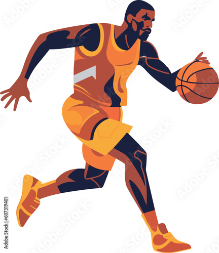 Vector basketball player illustration style