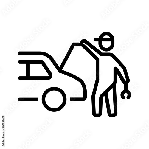 Black line icon for Mechanic