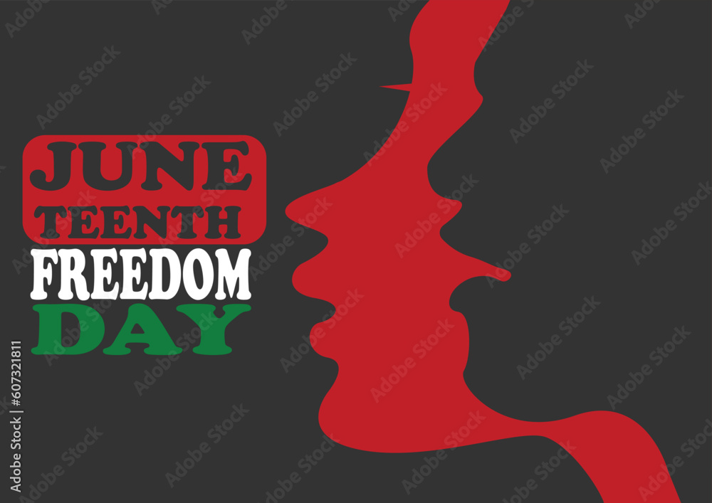 June teenth Freedom Day Vector Illustration. Suitable for greeting card, poster and banner.