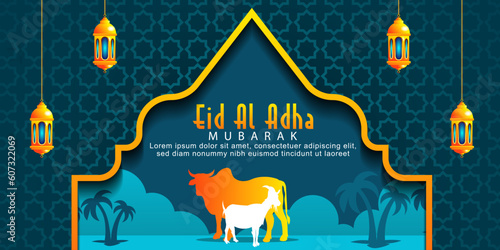 Free vector background for eid al-adha celebration