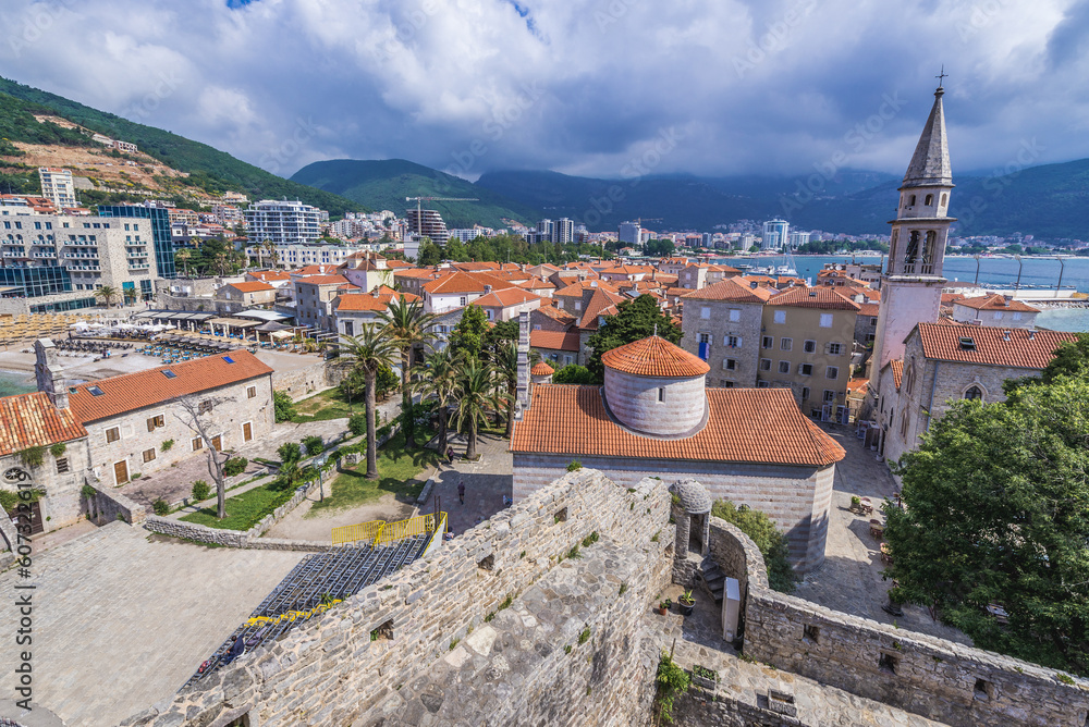 View from Old Town, historic part of Budva, Montenegro