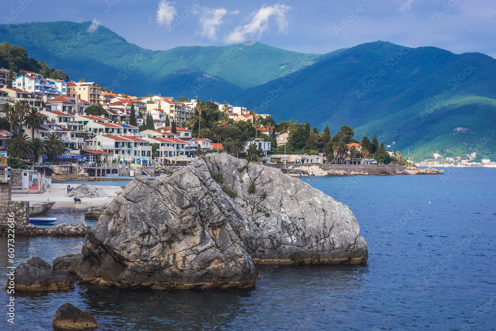 Rocks on the seaside in Herceg Novi, Montenegro