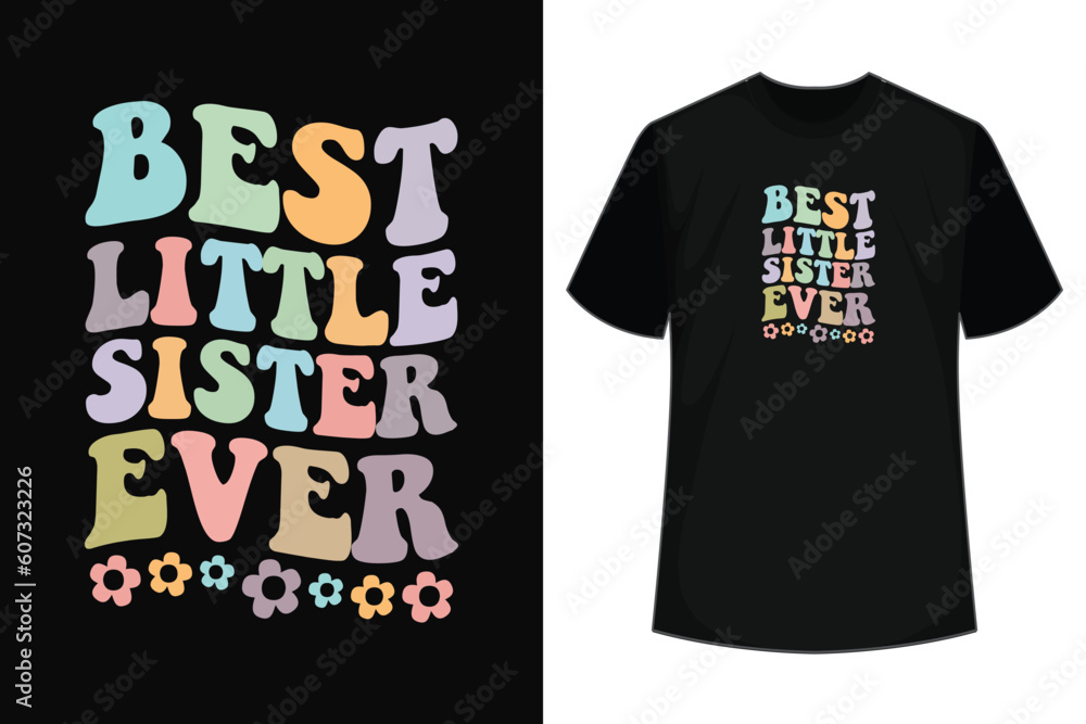 Εκτύπωση καμβά Best little brother ever t-shirt design