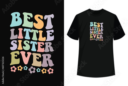 Εκτύπωση καμβά Best little brother ever t-shirt design