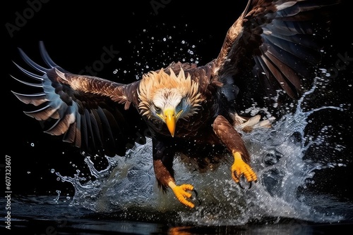 eagle in the water