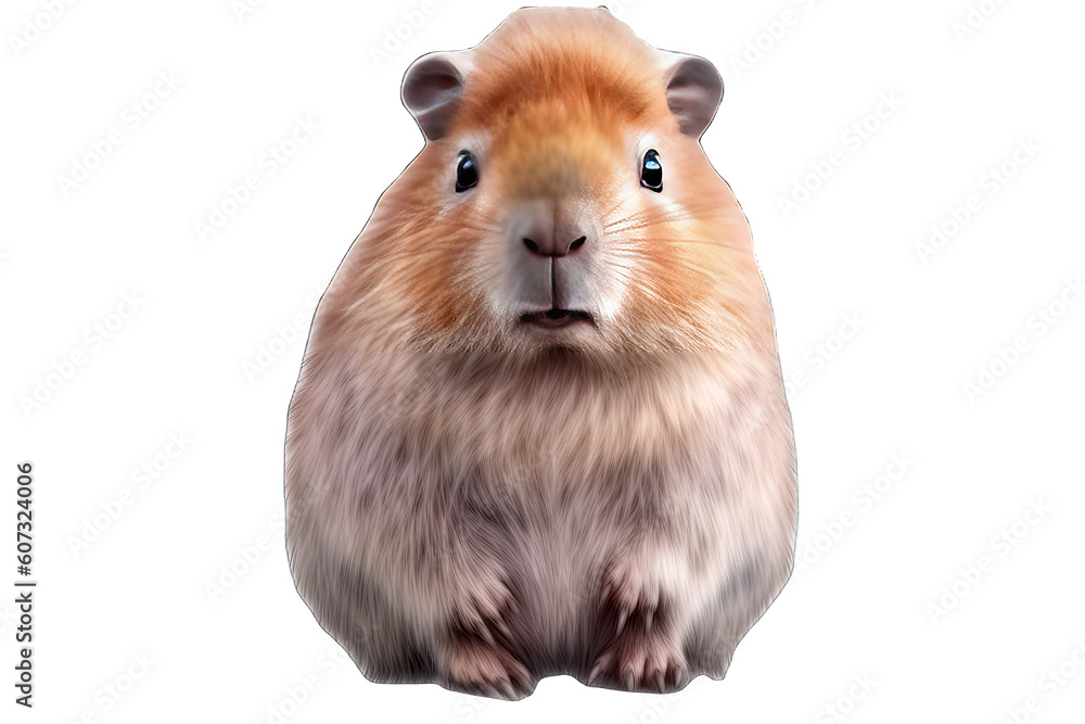 A Capybara isolated on transparent background - Generative AI A Capybara isolated on transparent background - Generative AI