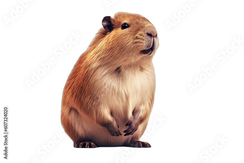 A Capybara isolated on transparent background - Generative AI 