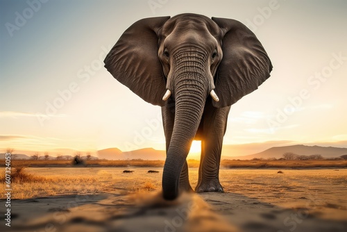 elephant at sunset © Man888