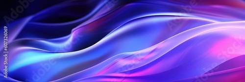 Abstract Liquid Swirls on Holographic Fluid Neon Pink and Blue Liquid Abstraction Dreams Flow ,AI Generative