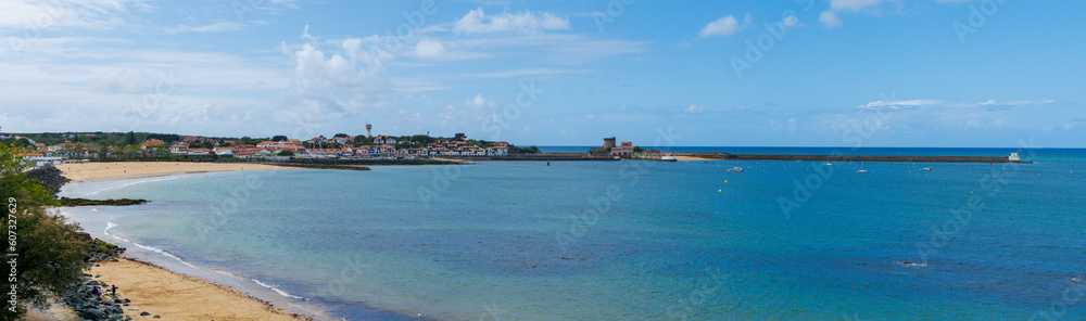 panoramic view of Saint Jean de Luz and Ciboure atlantic coast- Basque country in France
