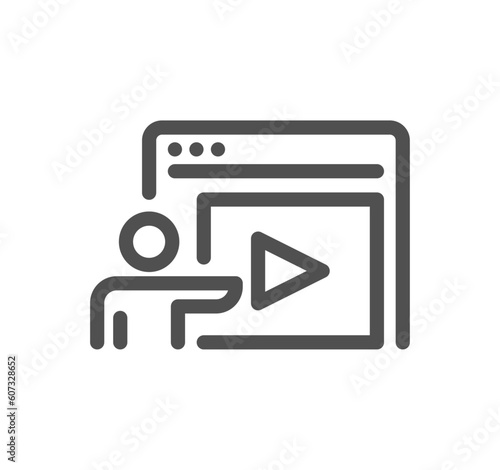 Free Download Online education related icon outline and linear vector. - GFXLoad