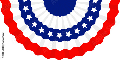 American Flag Bunting Illustration