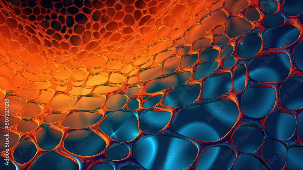Obraz premium Ethereal Fusion: The Enigmatic Blend of Porous Metallic Patterns. Generative AI