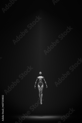 Dancer Stage Theatre Dramatic Expression Modern Dance Human Movement Jumping Leaping Interpretive Dance Performing Arts 3d illustration render digital rendering