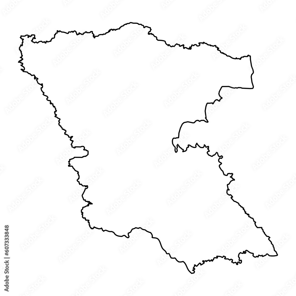 Burgas Province map, province of Bulgaria. Vector illustration.