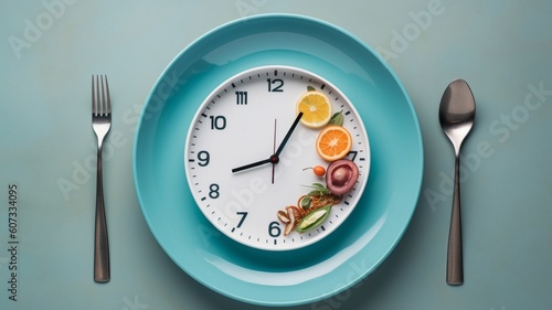 intermittent fasting diet concept Generative AI photo
