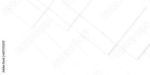  Modern Abstract white background design with layers of textured white transparent material in triangle and squares shapes. White color technology concept geometric line vector background.