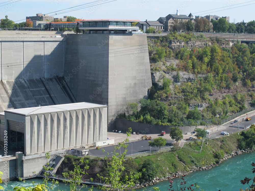 Niagara river Power plant station. Ontario. Canada.