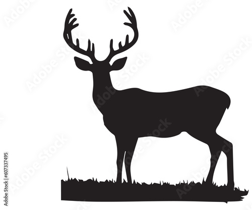 This is a Deer vector Silhouette  Deer silhouette vector  deer black and white vector