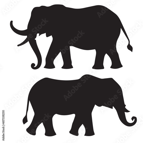 This is a vector Elephant Silhouette  Elephant Vector Silhouette.
