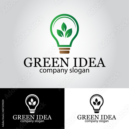 Green Idea Business Vector Logo Design Template