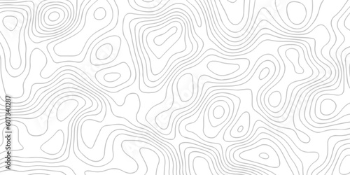 Abstract pattern with lines. Abstract sea map geographic contour map and topographic contours map background. Abstract white pattern topography vector background. Topographic line map background.